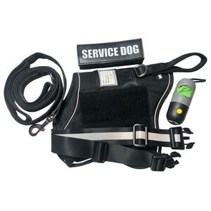 Winsee Service Dog Harness Leash Poop Bag Set Training Working Support Dogs